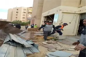 حملات متتالية بجهاز حدائق أكتوبر لإزالة الإشغالات والمخالفات