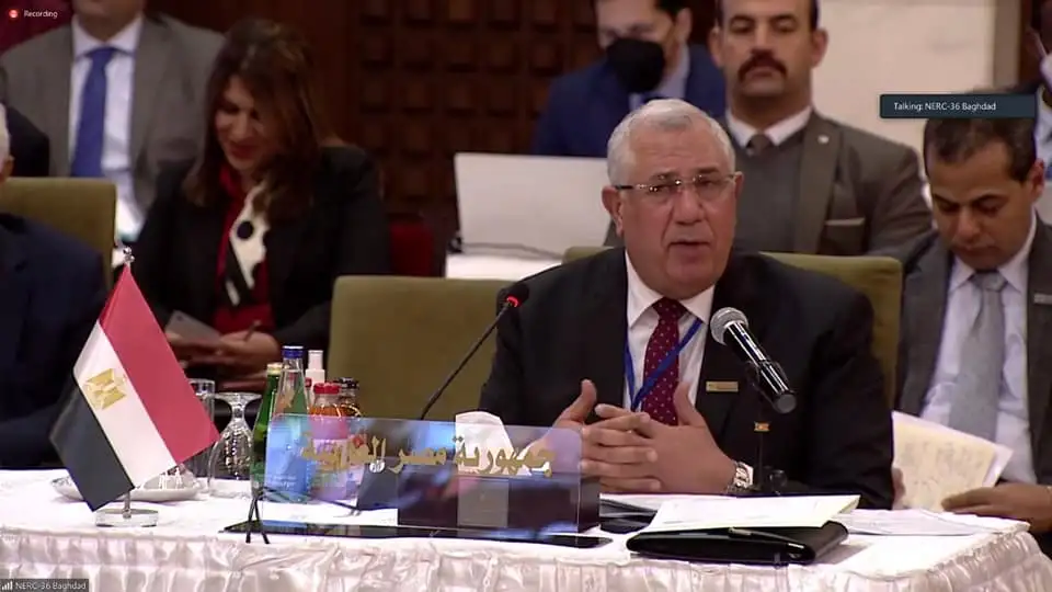وزير الزراعة يلقي كلمة مصر أمام الاجتماع الإقليمي الوزارى للفاو في بغداد