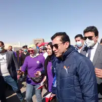 بالصور..وزير الرياضة يطلق شارة بدء ماراثون للدراجات الهواي?ية بالوادي الجديد
