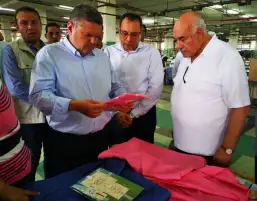 وزير قطاع الأعمال يتفقد إنشاءات المصانع الجديدة لشركة غزل المحلة