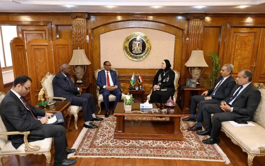 وزيرة التجارة والصناعة ونظيرها الجيبوتي يبحثان سبل تنمية وتطوير معدلات التجارة