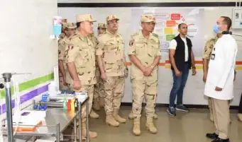 وزير الدفاع يفتتح أعمال تطوير المستشفى العسكرى العام للعائلات بغمرة
