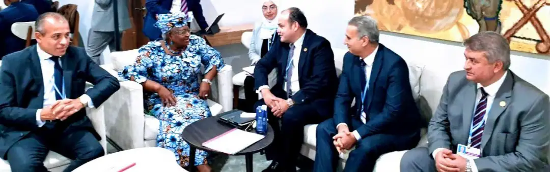 COP27.. وزير التجارة يبحث مع منظمة التجارة العالمية تحديات أزمة الأمن الغذائي