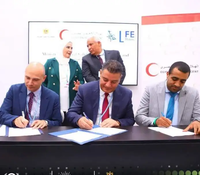 توقيع بروتوكول تعاون بين التضامن الاجتماعي والهلال الأحمر على هامش COP27