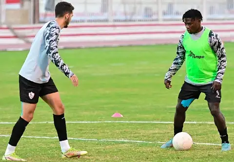 البنيني سامسون يشارك في التدريبات الجماعية للزمالك