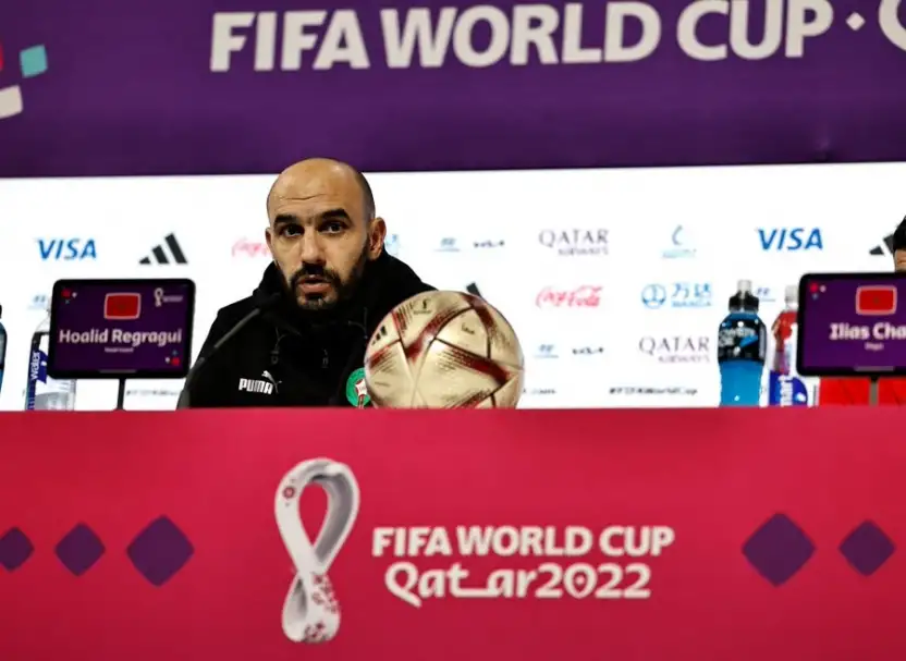 الركراكي: نحلم بتحقيق كأس العالم.. ومباراة فرنسا فرصة لكتابة التاريخ