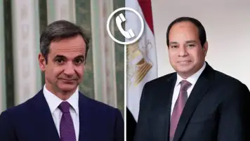 السيسي يتلقى اتصالا هاتفيا من رئيس الوزراء اليوناني كيرياكوس ميتسوتاكيس
