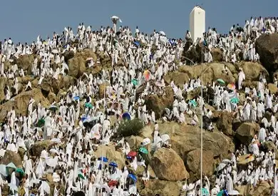 "لبيك اللهم لبيك" تلبية يرددها أكثر من مليوني حاج على صعيد عرفات الطاهر