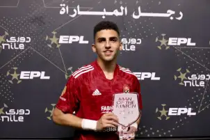 كوكا أفضل لاعب في مباراة الأهلي و المقاولون العرب