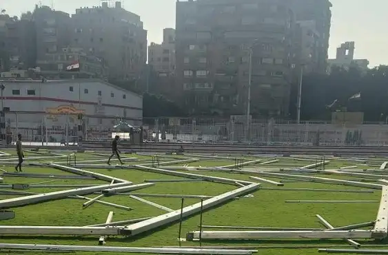 تجهيز ملعب عبداللطيف أبورجيلة لانتخابات الزمالك