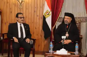 بطريرك الأقباط الكاثوليك يستقبل المرشح الرئاسي فريد زهران ووفد الحملة الرسمية