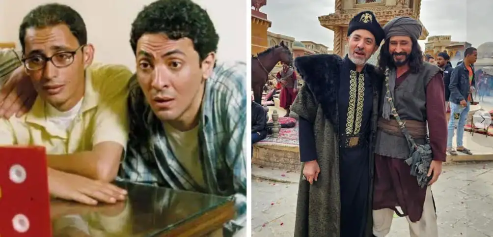 فتحي عبدالوهاب مع أحمد عيد من كواليس «الحشاشين»: ده شقاوة قديمة ده
