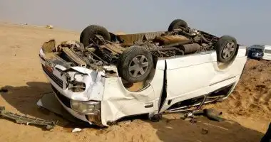 إصابة 8 أشخاص إثر حادث انقلاب سيارة ميكروباص في الشرقية