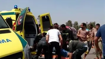 إصابة 9 أشخاص في تصادم سيارتين بطريق إسكندرية الصحراوي