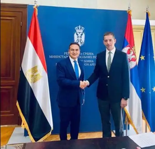 سفير مصر في بلجراد ييحث مع وزير خارجية صربيا تداعيات حرب غزة