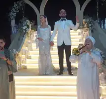 عمرو دياب وحماقي ومصطفى قمر يحييون حفل زفاف جميلة عوض بحضور نجوم الفن