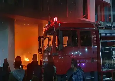 تفاصيل تفحم مصنع كرتون و 4 طوابق بمنطقة الهرم