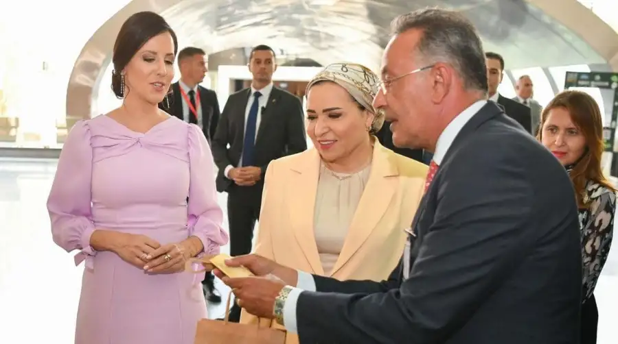 السيدة انتصار السيسي تزور المتحف القومي للحضارة رفقة السيدة الأولى لـ صربيا
