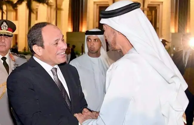 السيسي يودع الشيخ محمد بن زايد آل نهيان عقب انتهاء زيارته إلى مصر