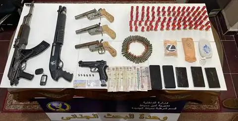ضبط 6 عصابات و176 قطعة سلاح وتنفيذ 83 ألف حكم خلال 24 ساعة