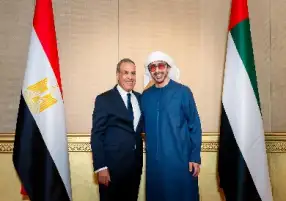 وزير الخارجية ونظيره الإماراتي يبحثان العلاقات الثنائية وتطورات الأوضاع في غزة