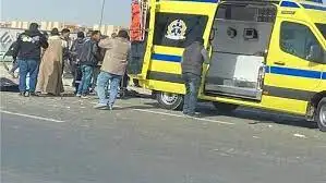 تصادم سيارة تريلا وتروسيكل يتسبب في إصابة 9 أشخاص بالصف
